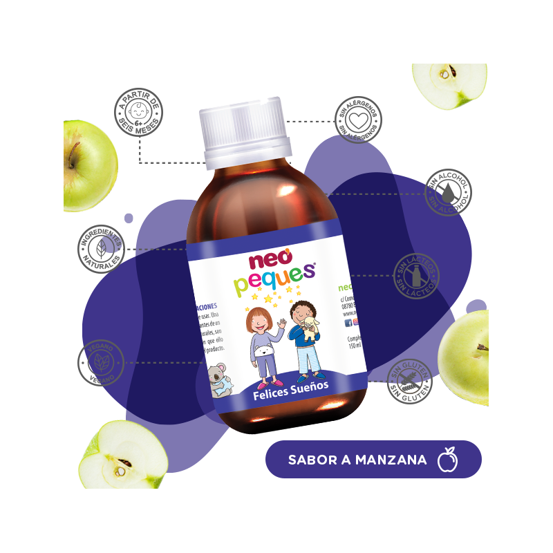 NEO PEQUES | Jarabe Infantil para un Crecimiento Fuerte y Sano | 150 ml | A  Base de Vitaminas, Minerales y Extractos de Plantas Naturales | Sabor